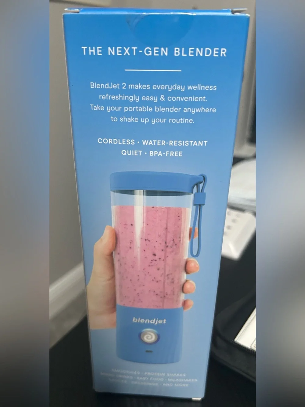 New BlendJet Blue Portable Blender Cordless Personal & Small Blender